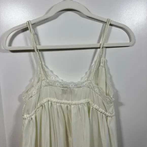 Vintage Givenchy Intimates Silk Blend Night Gown Lace Trim Coquette Whimsy Fairy - Picture 5 of 9